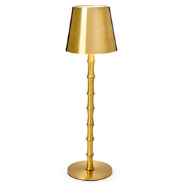 LED Portable Cordless Gold Bamboo Table Light Lamp