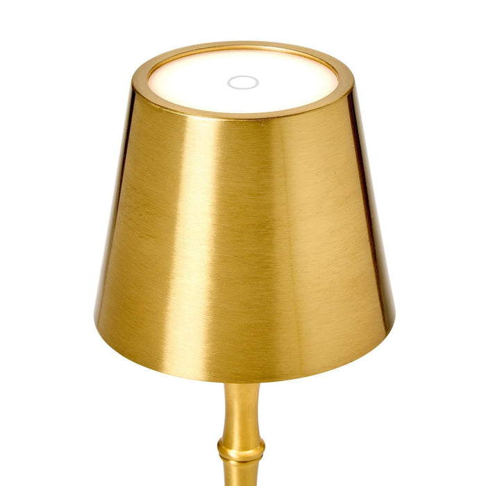 LED Portable Cordless Gold Bamboo Table Light Lamp