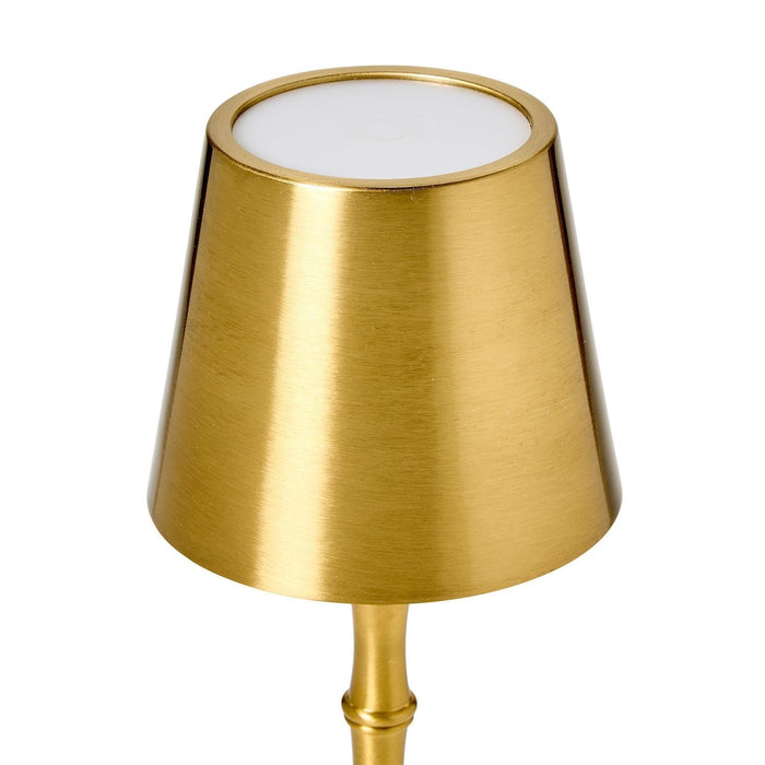 LED Portable Cordless Gold Bamboo Table Light Lamp