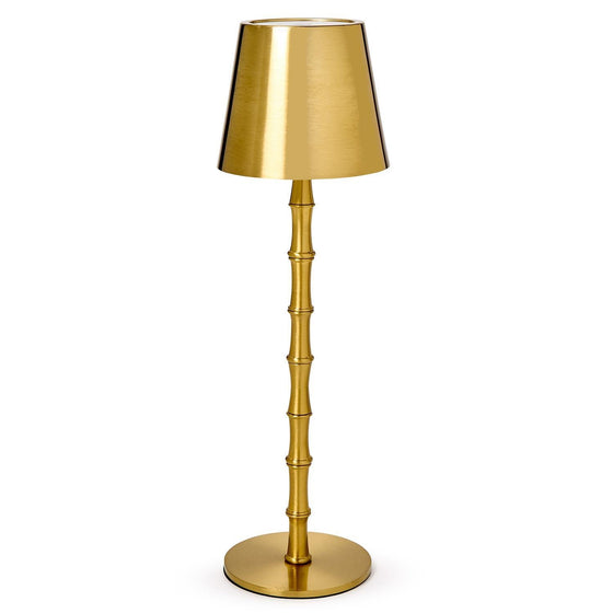 LED Portable Cordless Gold Bamboo Table Light Lamp