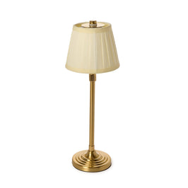LED Cordless Gold Beaded Pole Table Light Lamp with Charging Base