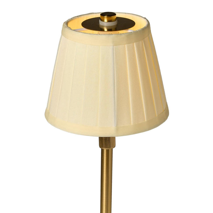 LED Cordless Gold Beaded Pole Table Light Lamp with Charging Base