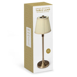 LED Cordless Gold Beaded Pole Table Light Lamp with Charging Base