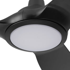 52 Inch Honeywell Sirro Matte Black Ceiling Fan with Light and Remote
