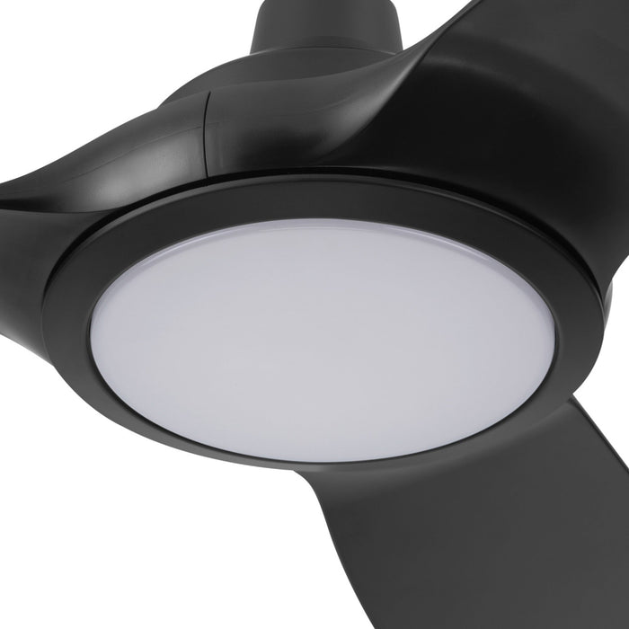52 Inch Honeywell Sirro Matte Black Ceiling Fan with Light and Remote