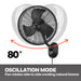 Honeywell wall-mounted fan with oscillation mode feature on a white background