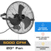MULE 20" Wall Mounted Garage Fan with High Velocity Airflow
