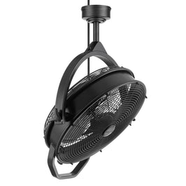 Mule black matte ceiling fan on a white background