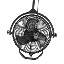 Mule fan black matte on a white background