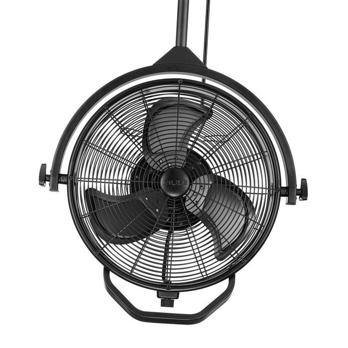 Mule fan black matte on a white background