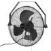 Black wall-mounted fan with 'Mule' branding on a white background