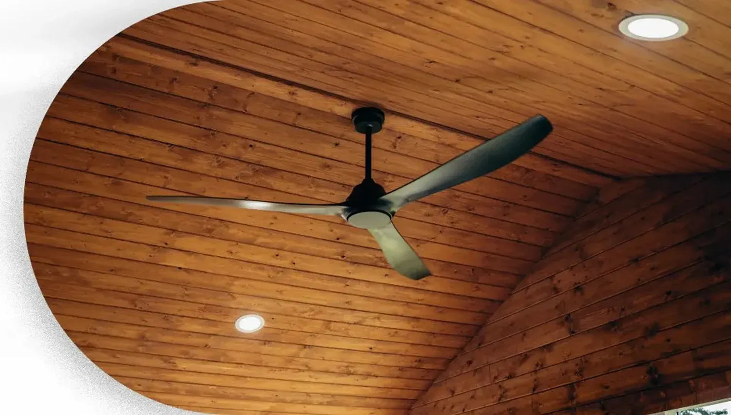 MULE wet-rated ceiling fans for patios and covered outdoor spaces