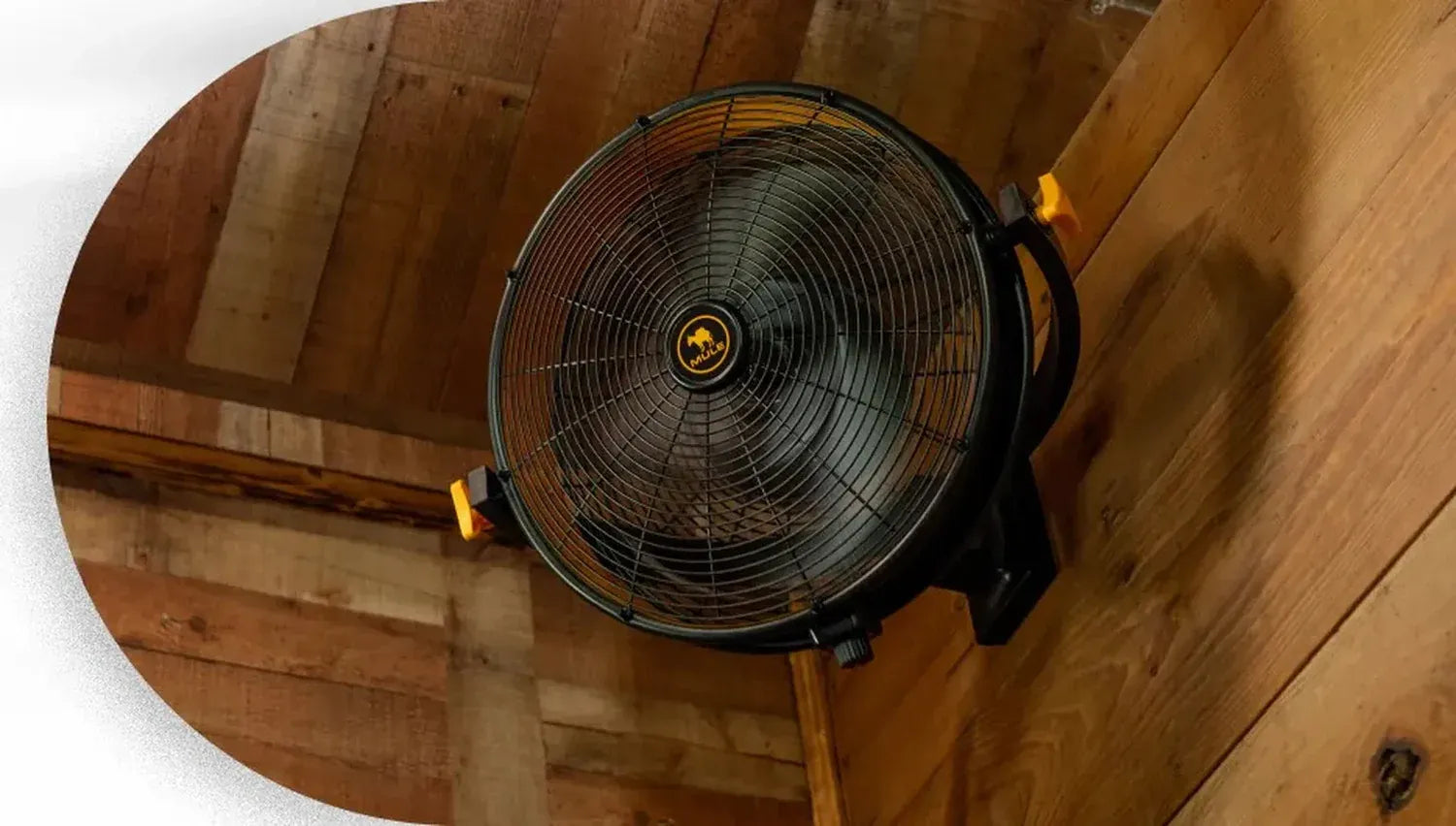 MULE high-CFM wet-rated garage and workshop fans