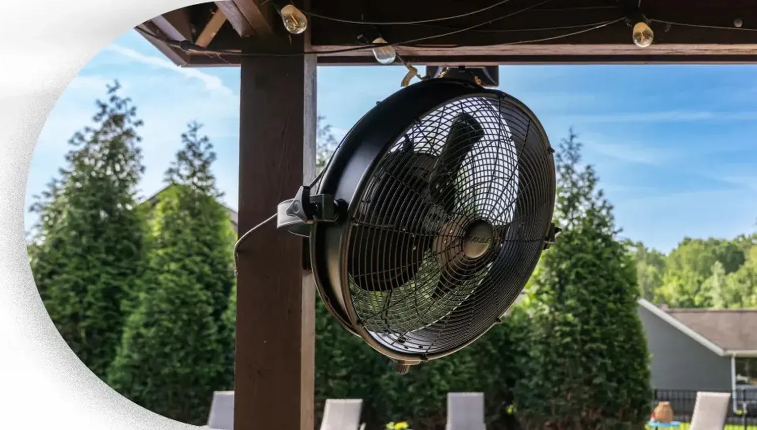 MULE wet-rated oscillating outdoor fans