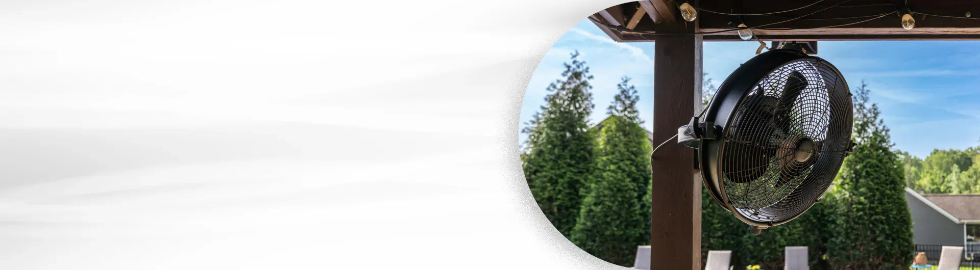 MULE wet-rated oscillating outdoor fans