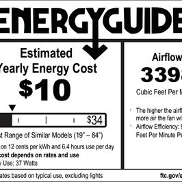 52 Inch Honeywell Lynton Matte Black Ceiling Fan with Light and Remote